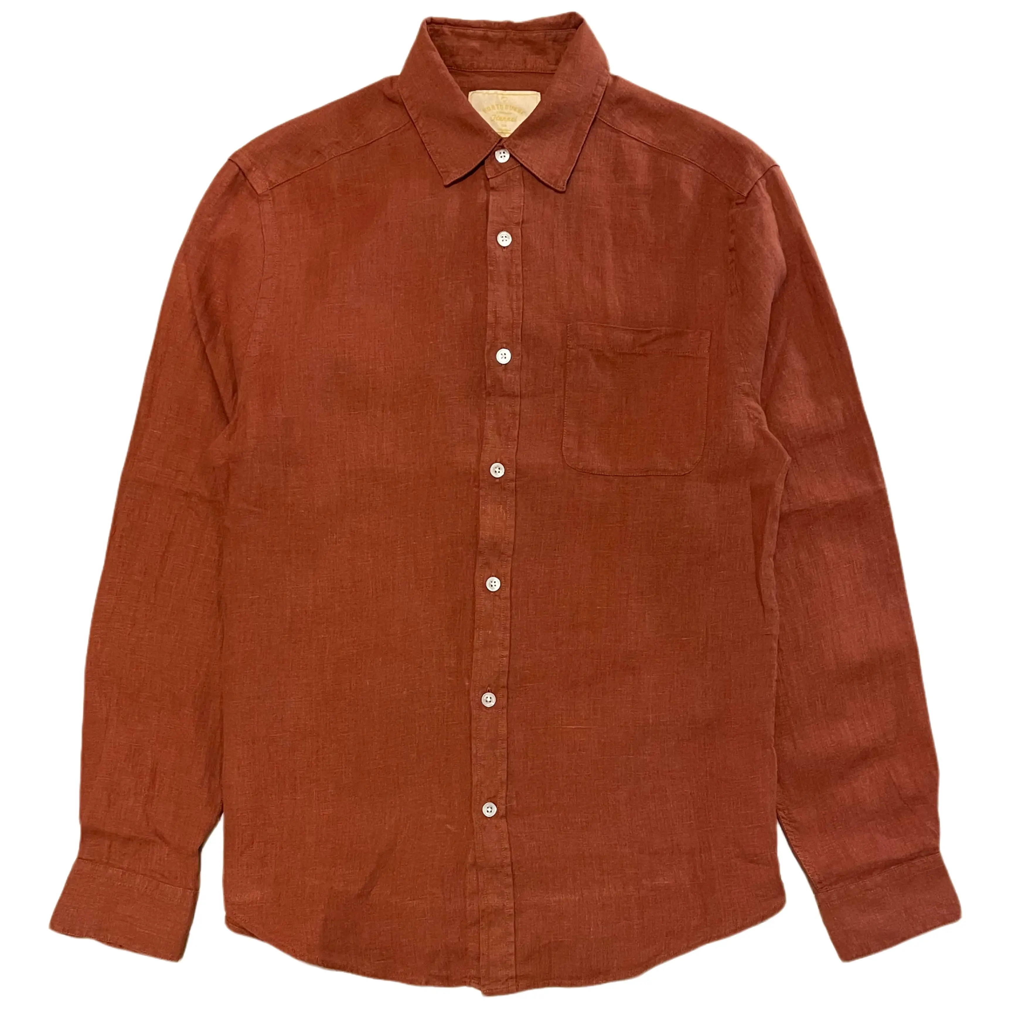 PORTUGUESE FLANNEL Linen Terracota Shirt