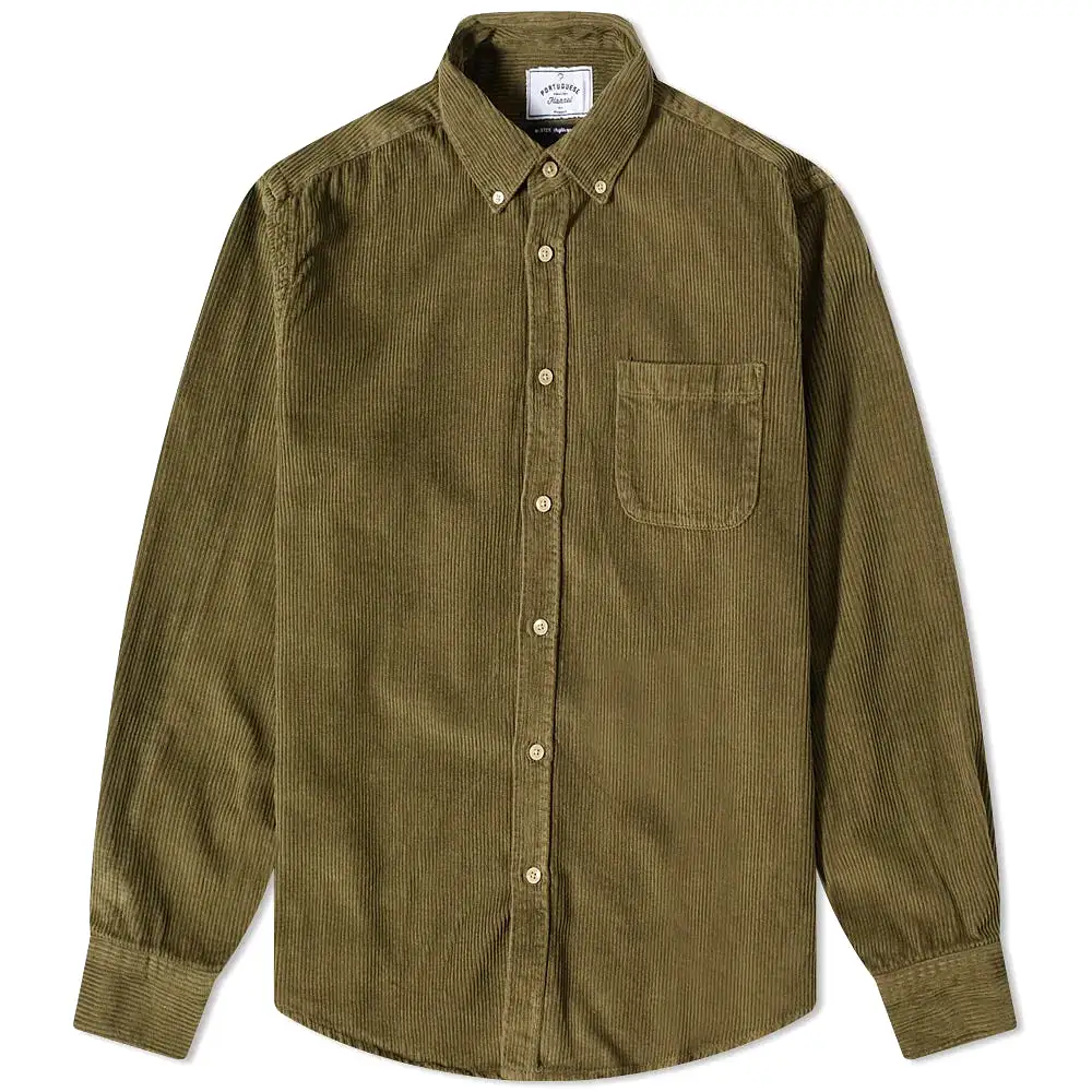 PORTUGUESE FLANNEL Lobo Olive Corduroy Shirt