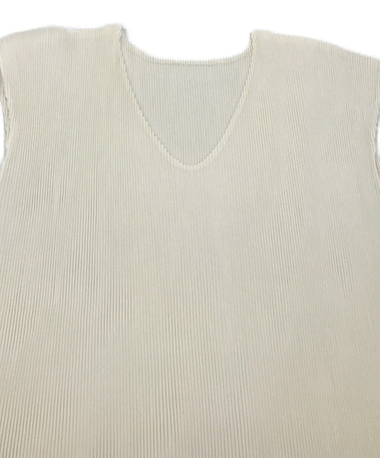 [Pre-owned] PLEATS PLEASE V-Neck Sleeveless Blouse PP13-FK262