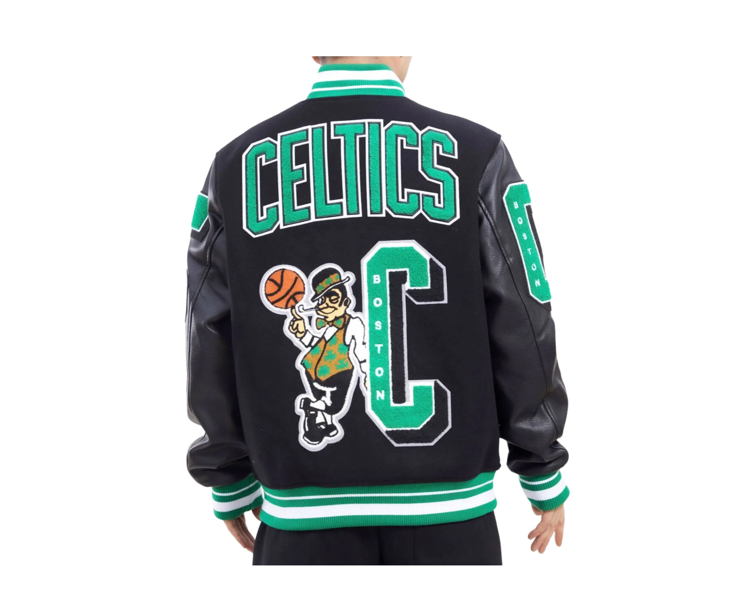 Pro Standard NBA Boston Celtics Mash Up Logo Varsity Men's Jacket