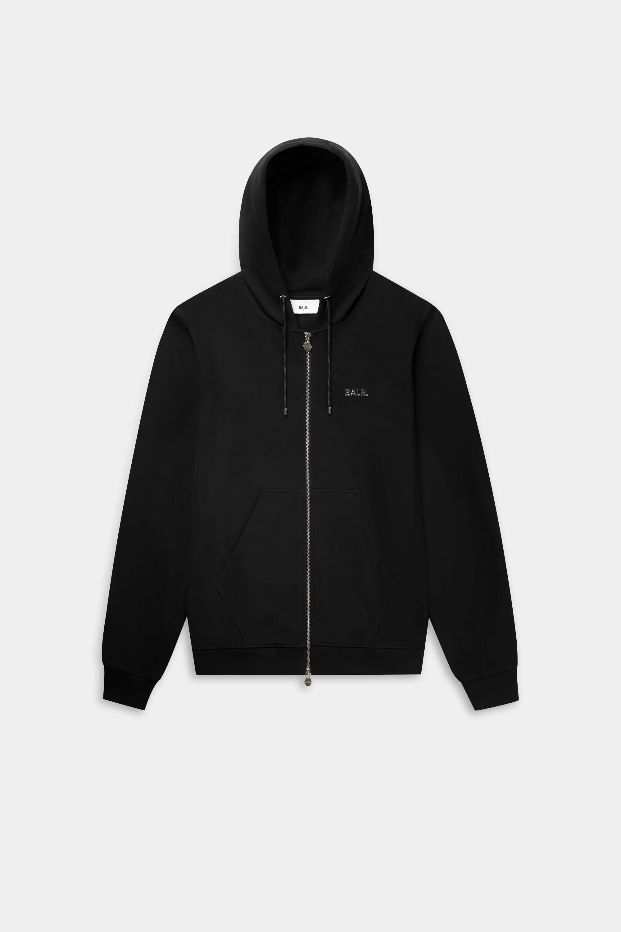 Q-Series Regular Fit Zip Through Hoodie Jet Black