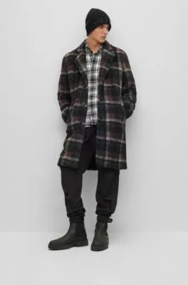 Relaxed-fit shirt in checked cotton flannel