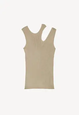 Ribbed Sleeveless Top