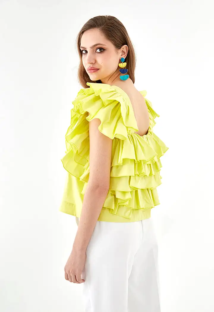 Ruffle Sleeveless Blouse