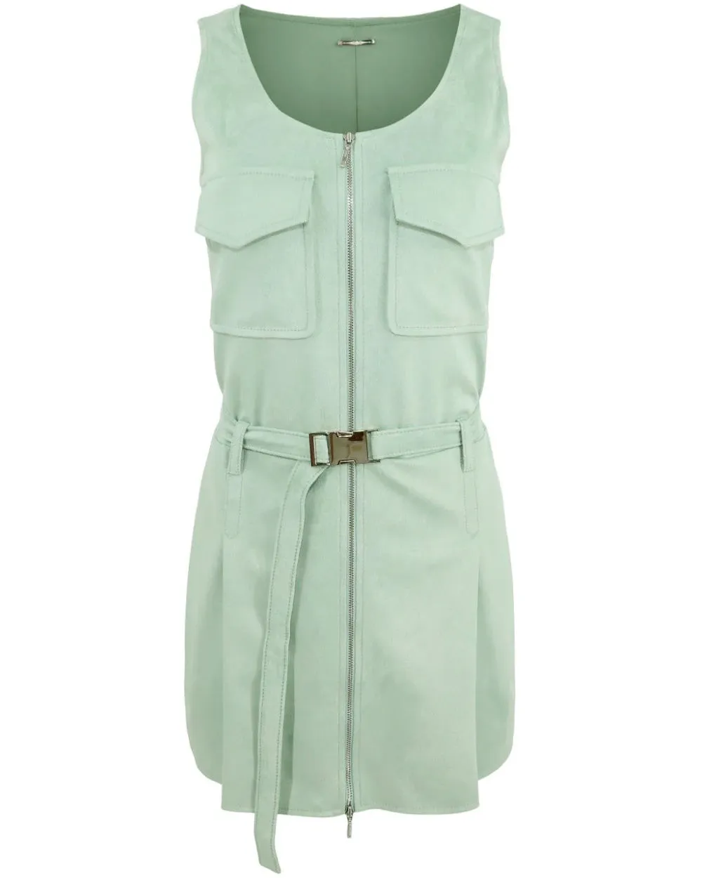 Sage Suede Taylee Dress