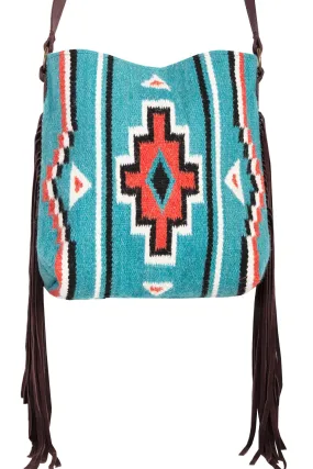 Scully Womens Southwest Snap Multi-Color Wool Shoulder Tote Bag