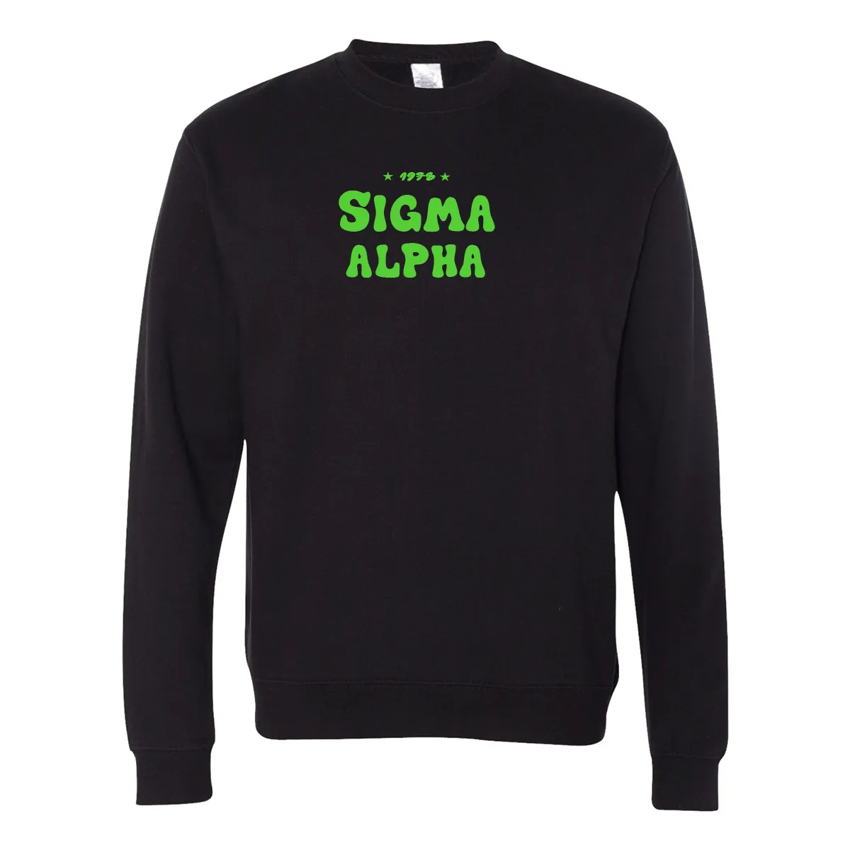 #Sigma Alpha Crewneck Sweatshirt, Bubble Print Design