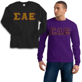 Sigma Alpha Epsilon Long-Sleeve Shirt, 2-Pack Bundle Deal - Gildan 2400 - TWILL