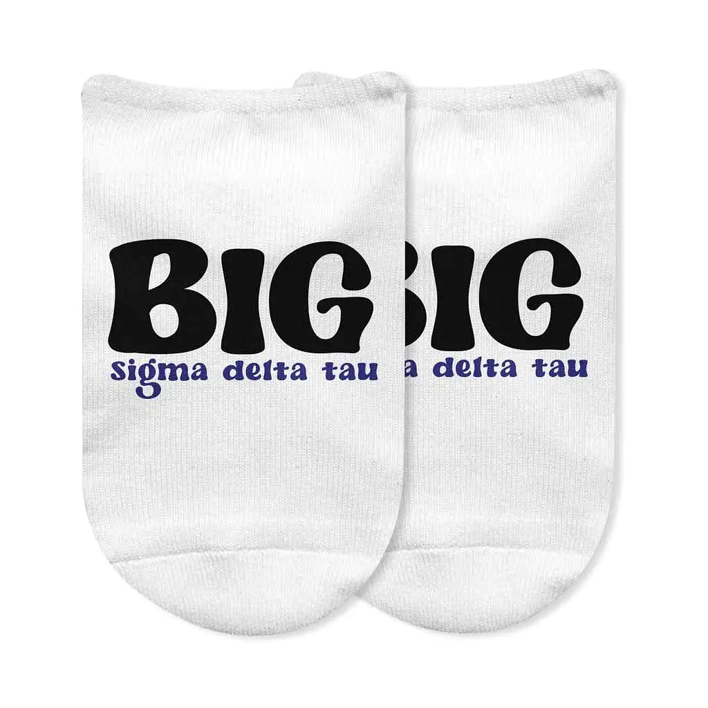 Sigma Delta Tau No Show Socks for Bigs and Littles