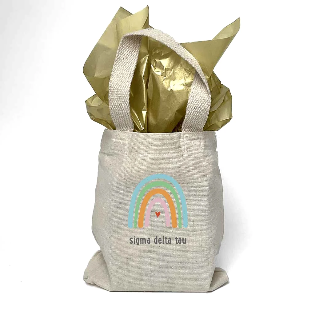 Sigma Delta Tau Sorority Rainbow Mini Tote Gift Bag