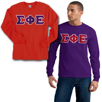 Sigma Phi Epsilon Long-Sleeve Shirt, 2-Pack Bundle Deal - Gildan 2400 - TWILL