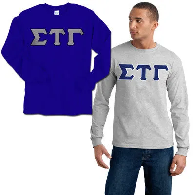 Sigma Tau Gamma Long-Sleeve Shirt, 2-Pack Bundle Deal - Gildan 2400 - TWILL