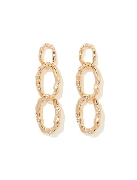 Signature Danika Crystal Textured Drop Earrings