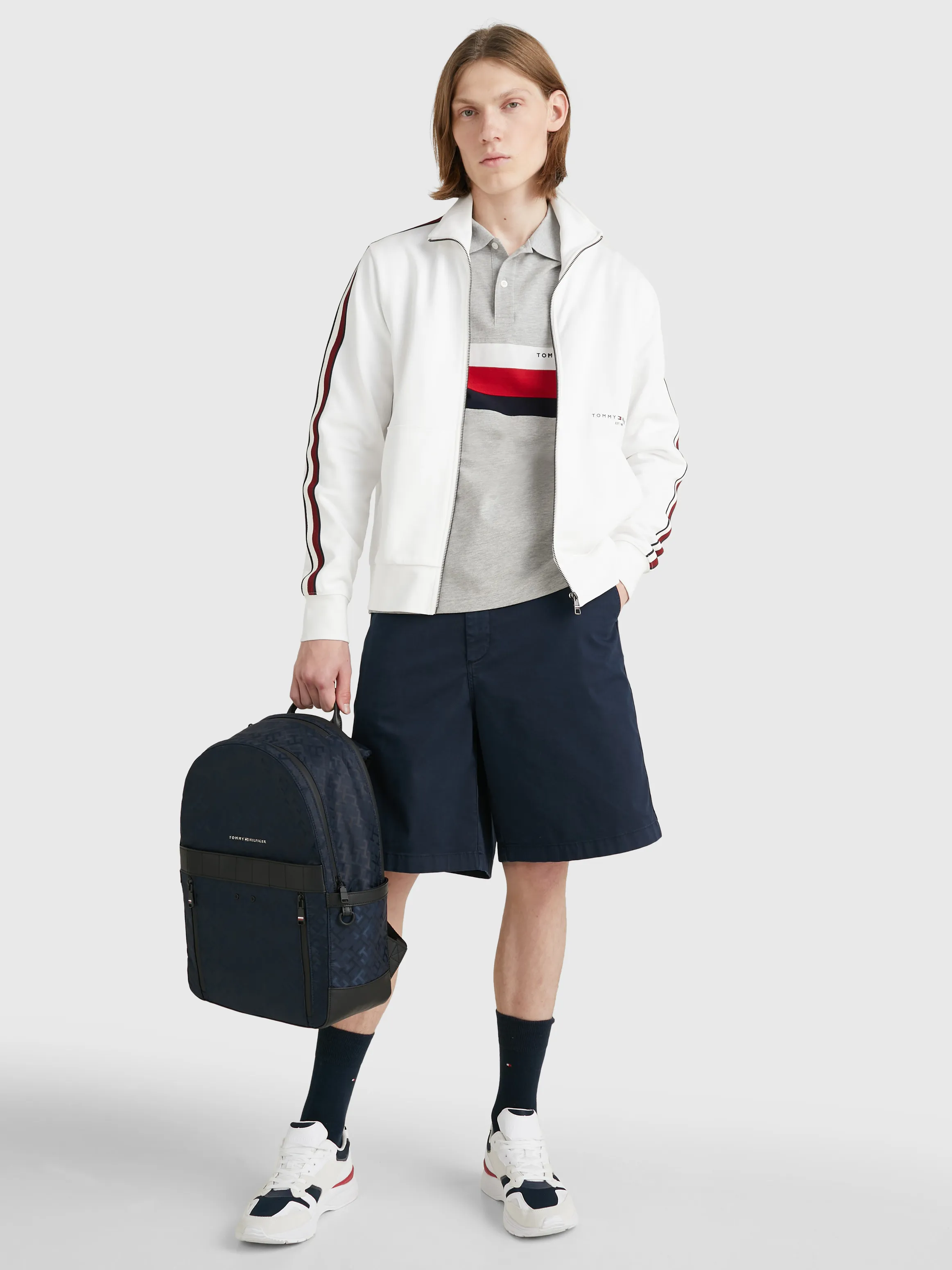 Signature Tape Zip-Thru Sweatshirt | Sweatshirts & Hoodies | Tommy Hilfiger