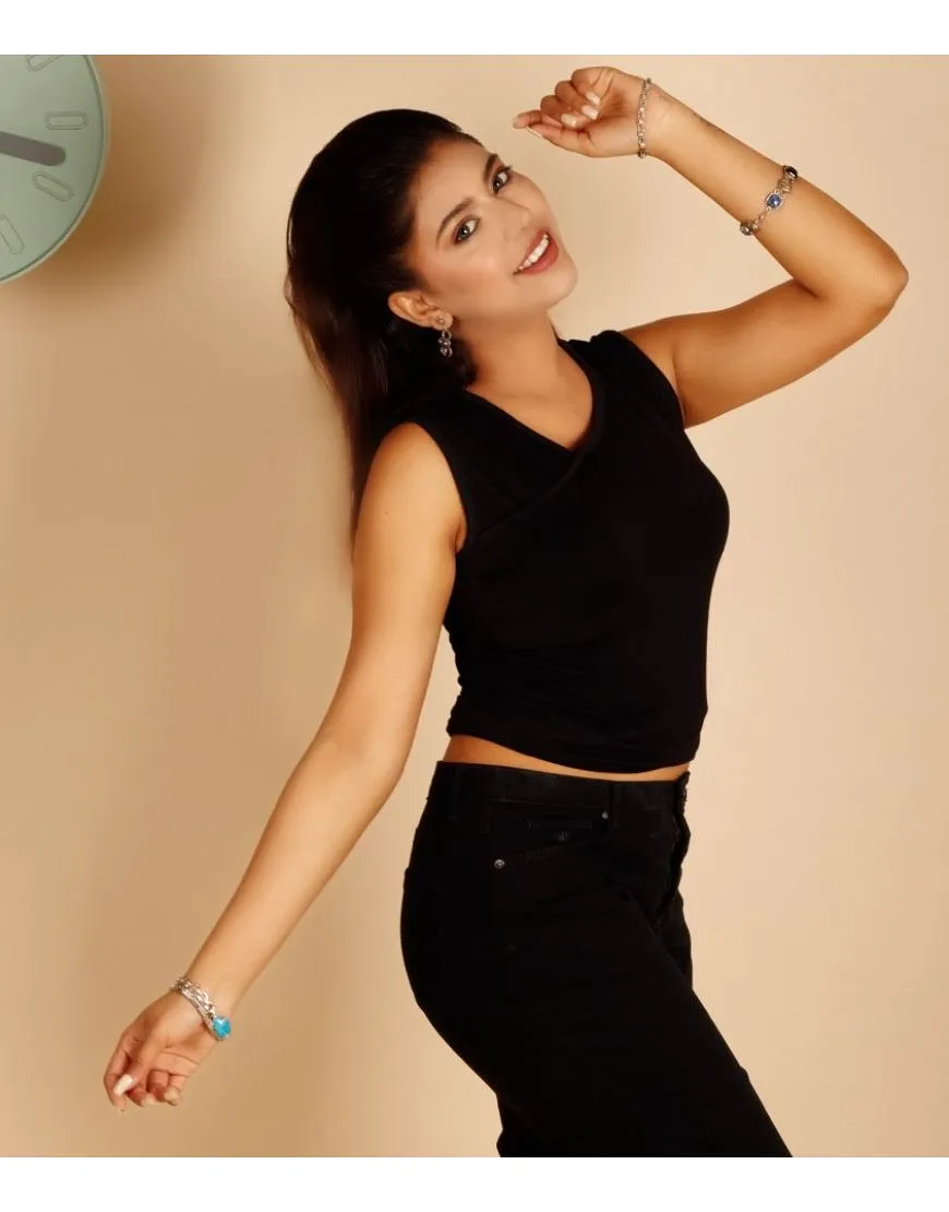 Sleeveless Black Top