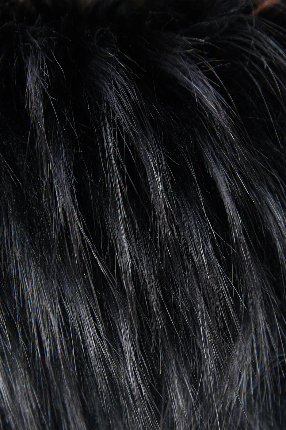 Sportalm Faux Fur Trim in Black and Grey