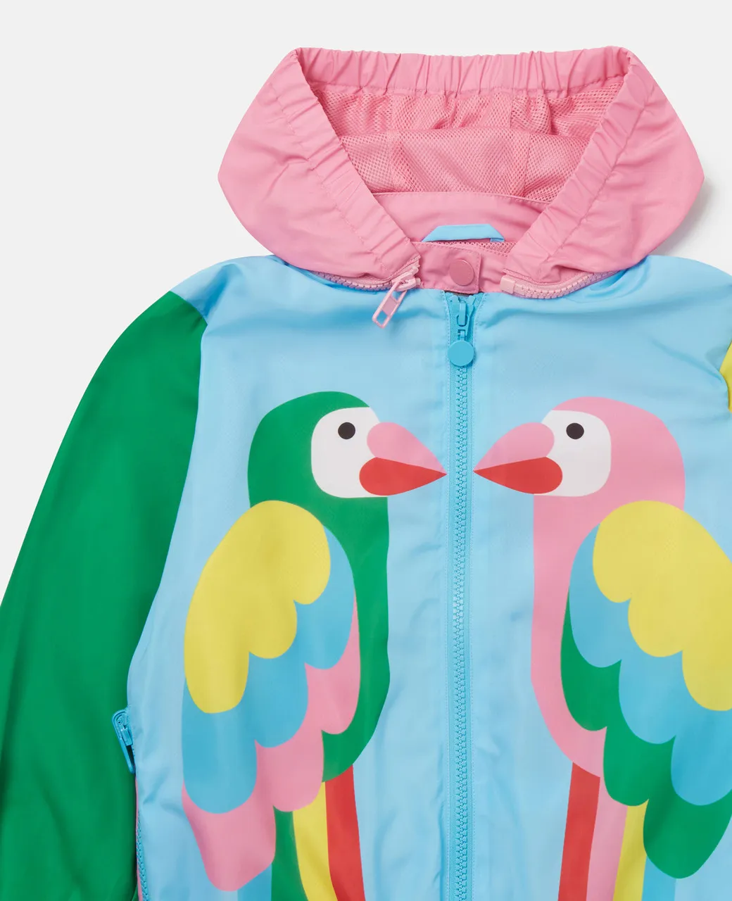 Stella McCartney Kids Double Parrot Print Hooded Jacket