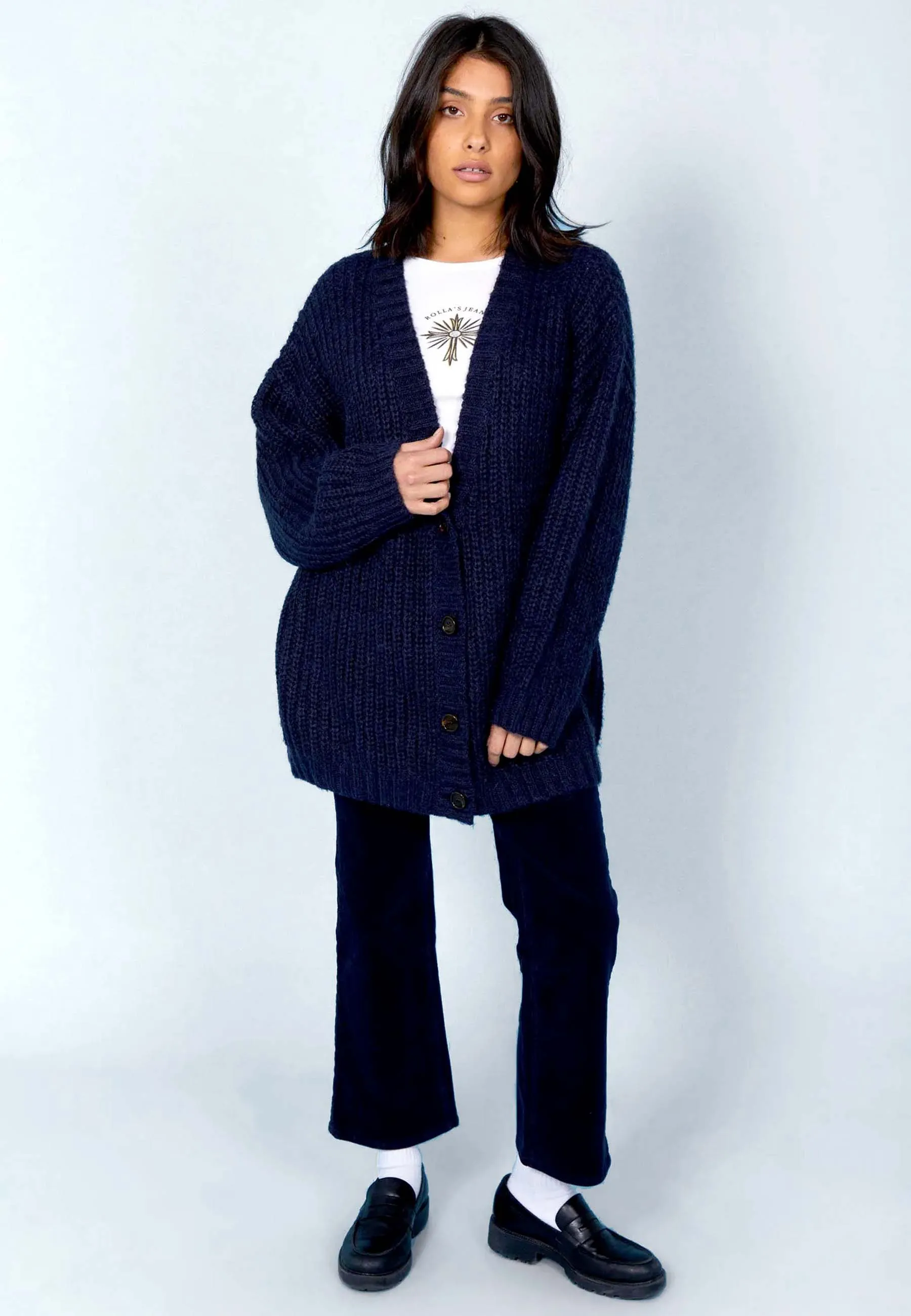 Super Slouch Cardigan - Almost Black