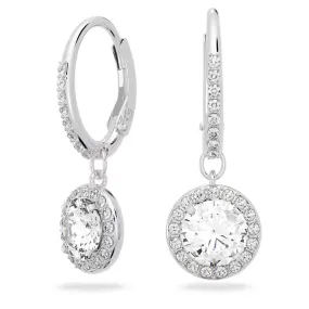 Swarovski Clear Crystal Pierced Drop Earrings ATTRACT LIGHT Rhodium -5142721