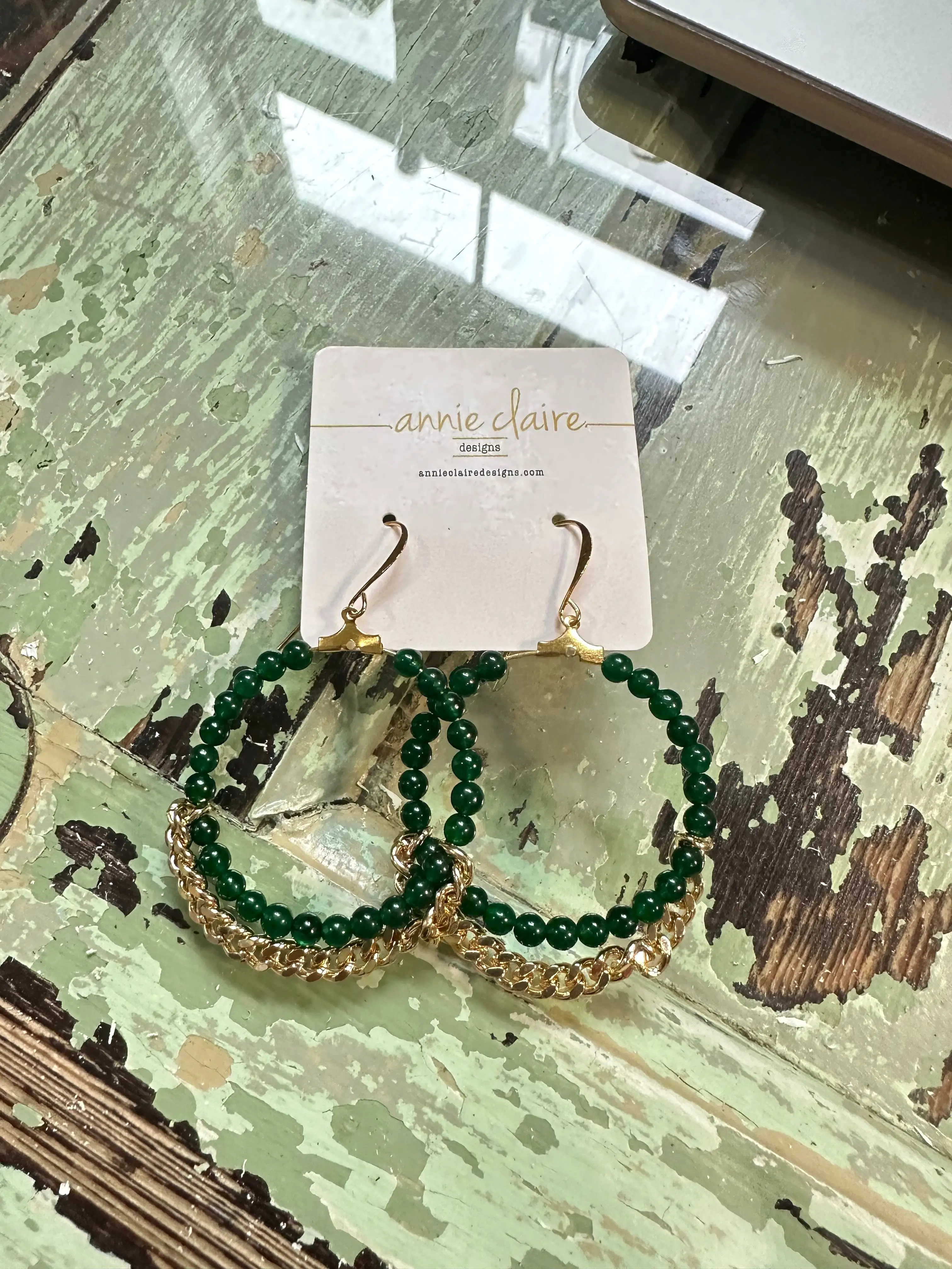 The Holly Hoop Earrings by Annie Claire Designs