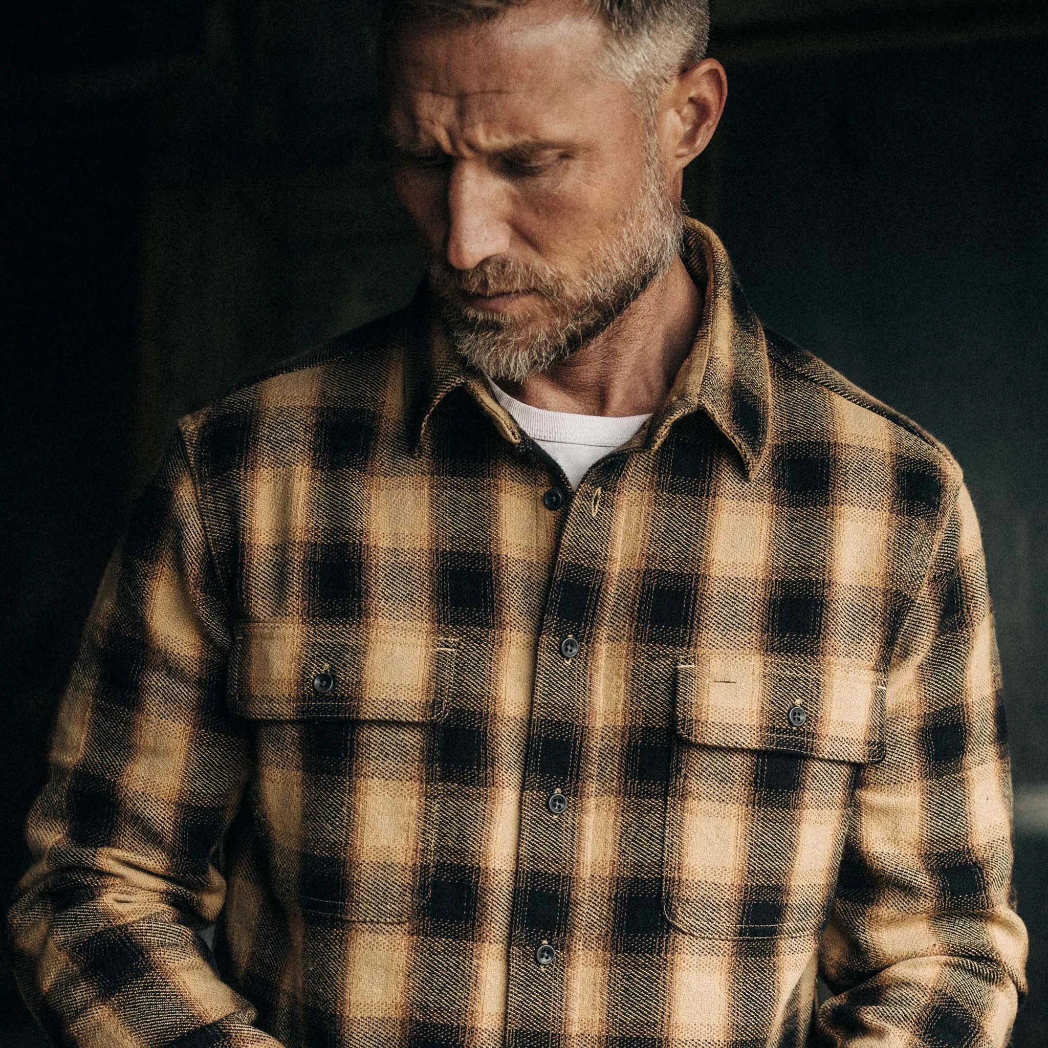 The Ledge Shirt in Brass Plaid