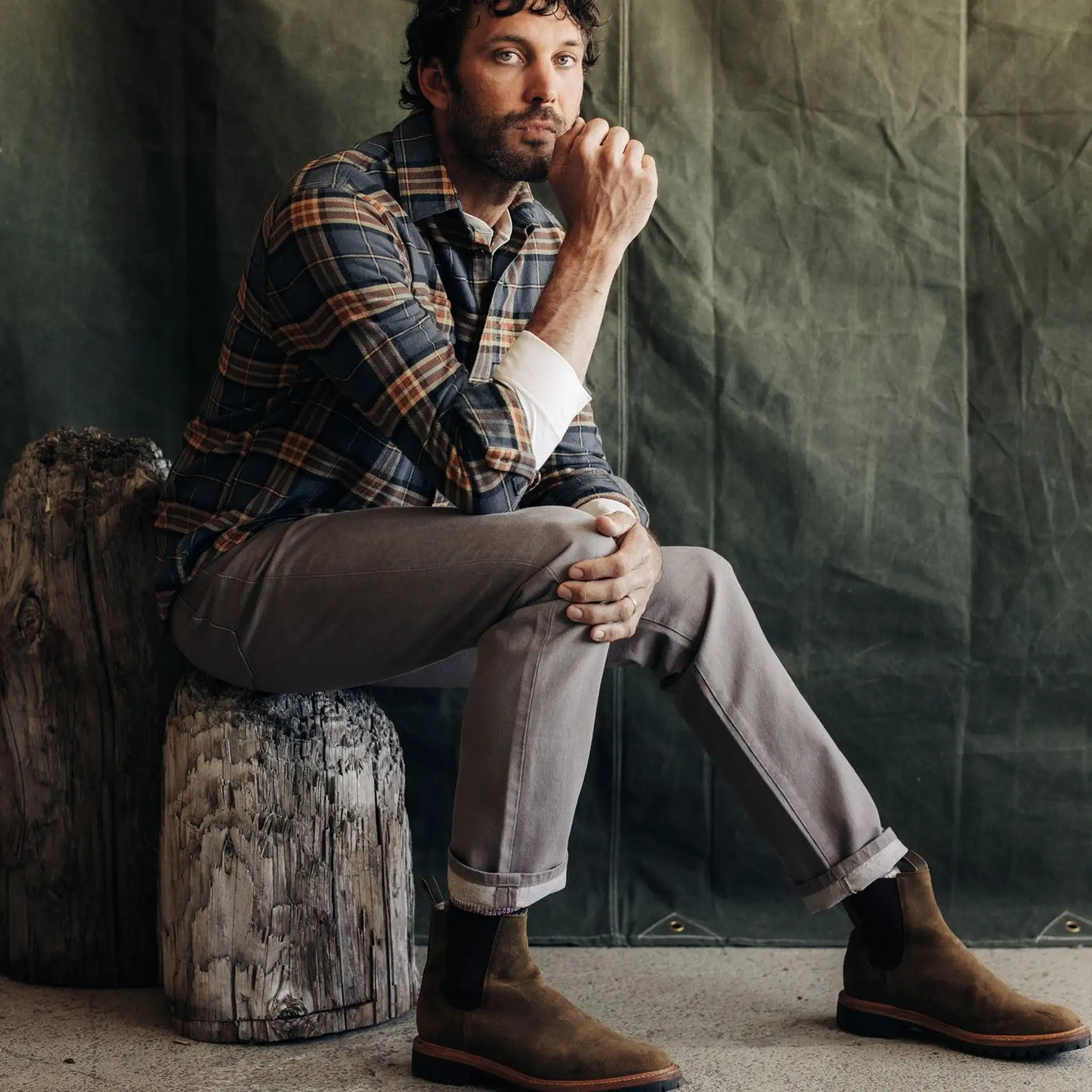 The Ledge Shirt in Conifer Plaid