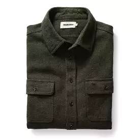 The Ledge Shirt in Dark Forest Linen Tweed