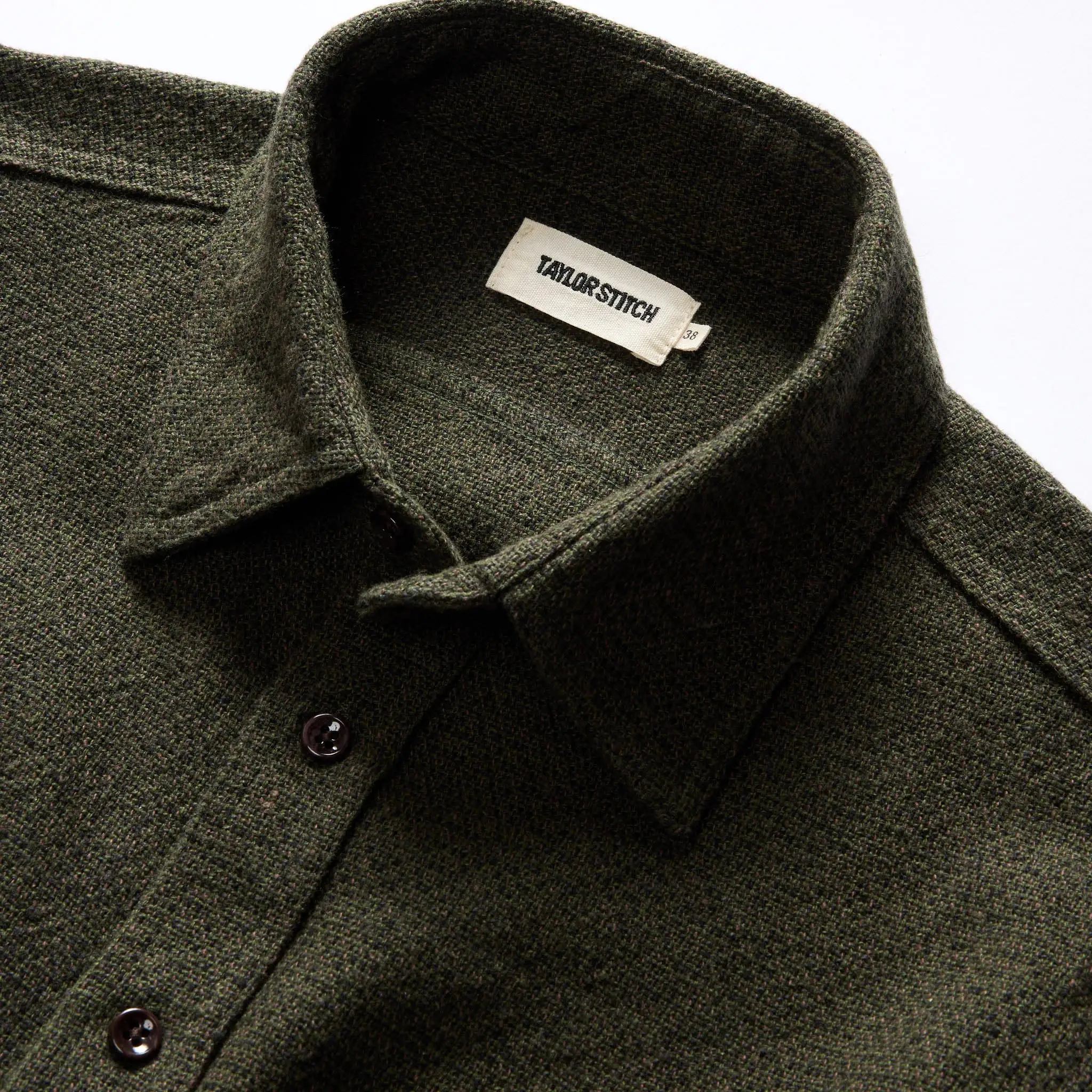 The Ledge Shirt in Dark Forest Linen Tweed