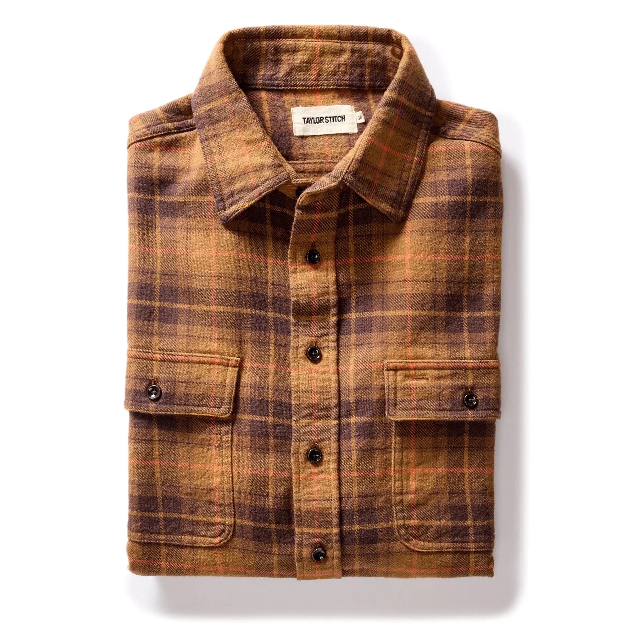 The Ledge Shirt in Tarnished Brass Plaid