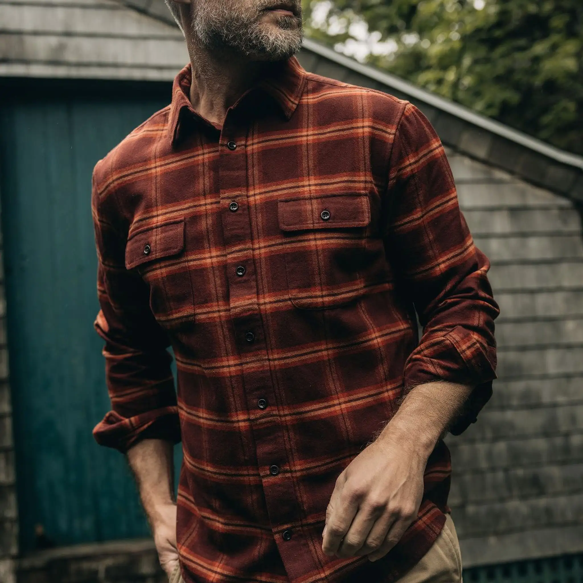 The Yosemite Shirt in Burnt Toffee Plaid