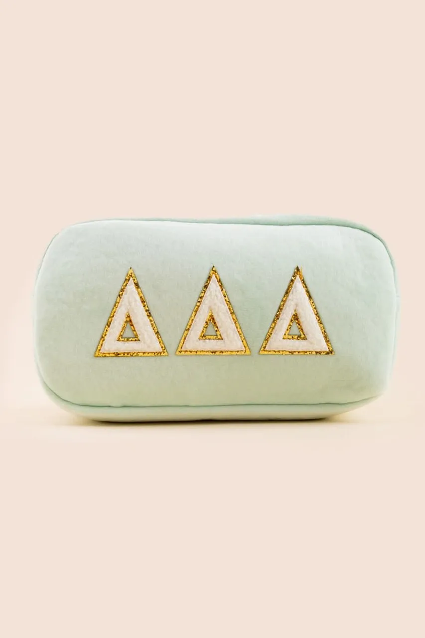 Tri Delta Chenille Makeup Bag