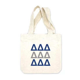 Tri Delta Sorority Greek Letters Mini Tote Gift Bag