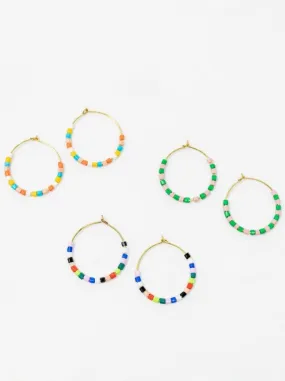 Victoria Beaded Hoops