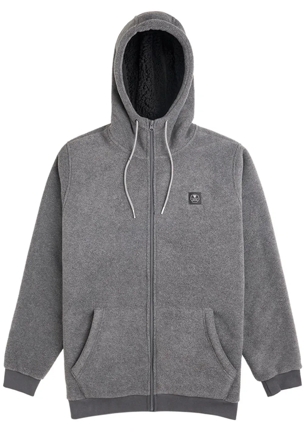 Vissla Eco-zy Polar Zip Hoodie Fleece - Charcoal Heather