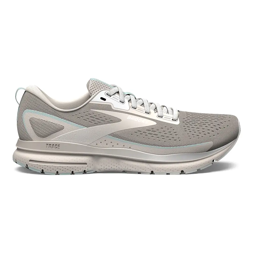 Women's Brooks Trace 3, Crystal Grey/Blue Glass/White, 10.5 B Medium