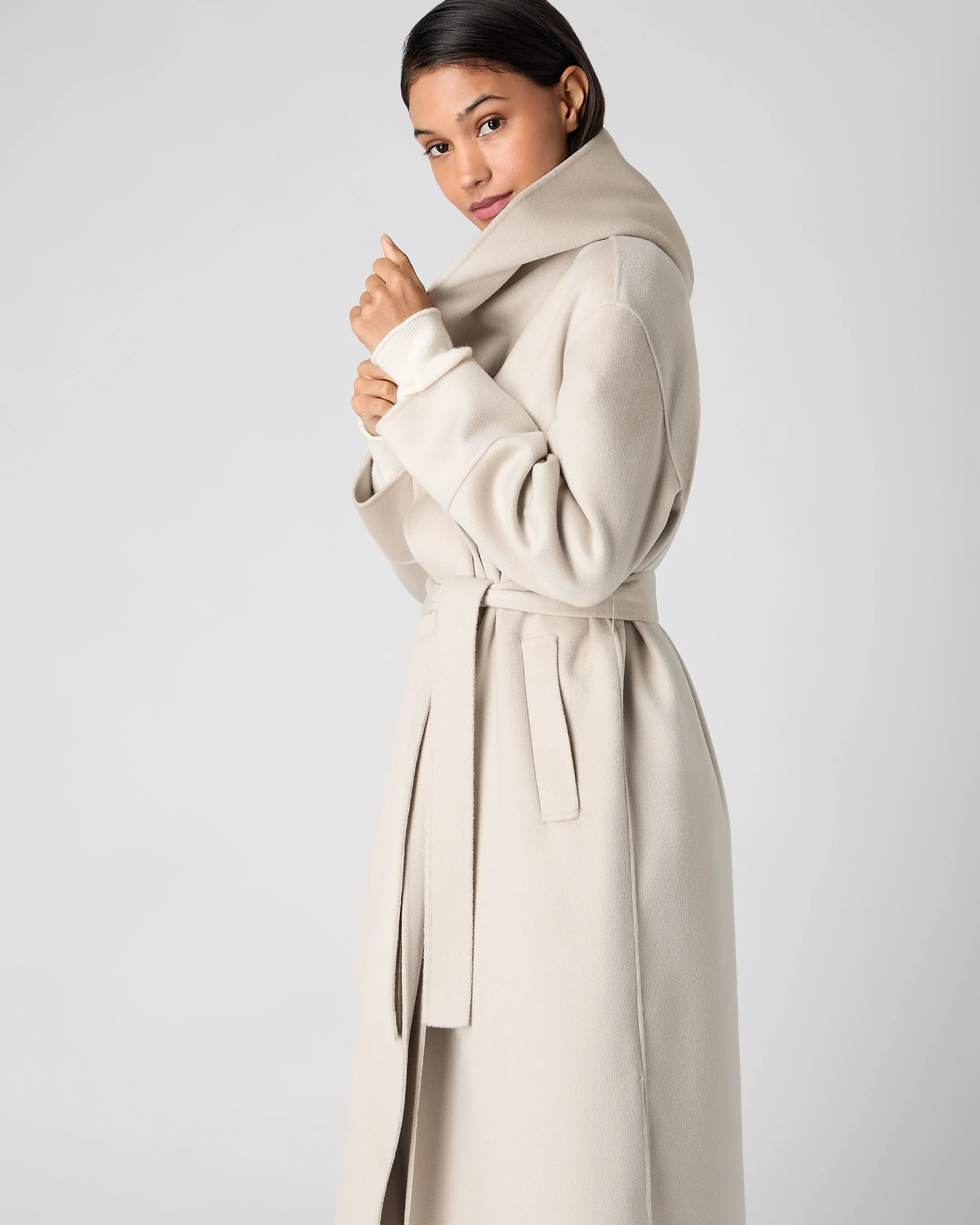 Women's Cashmere Robe Coat Cream