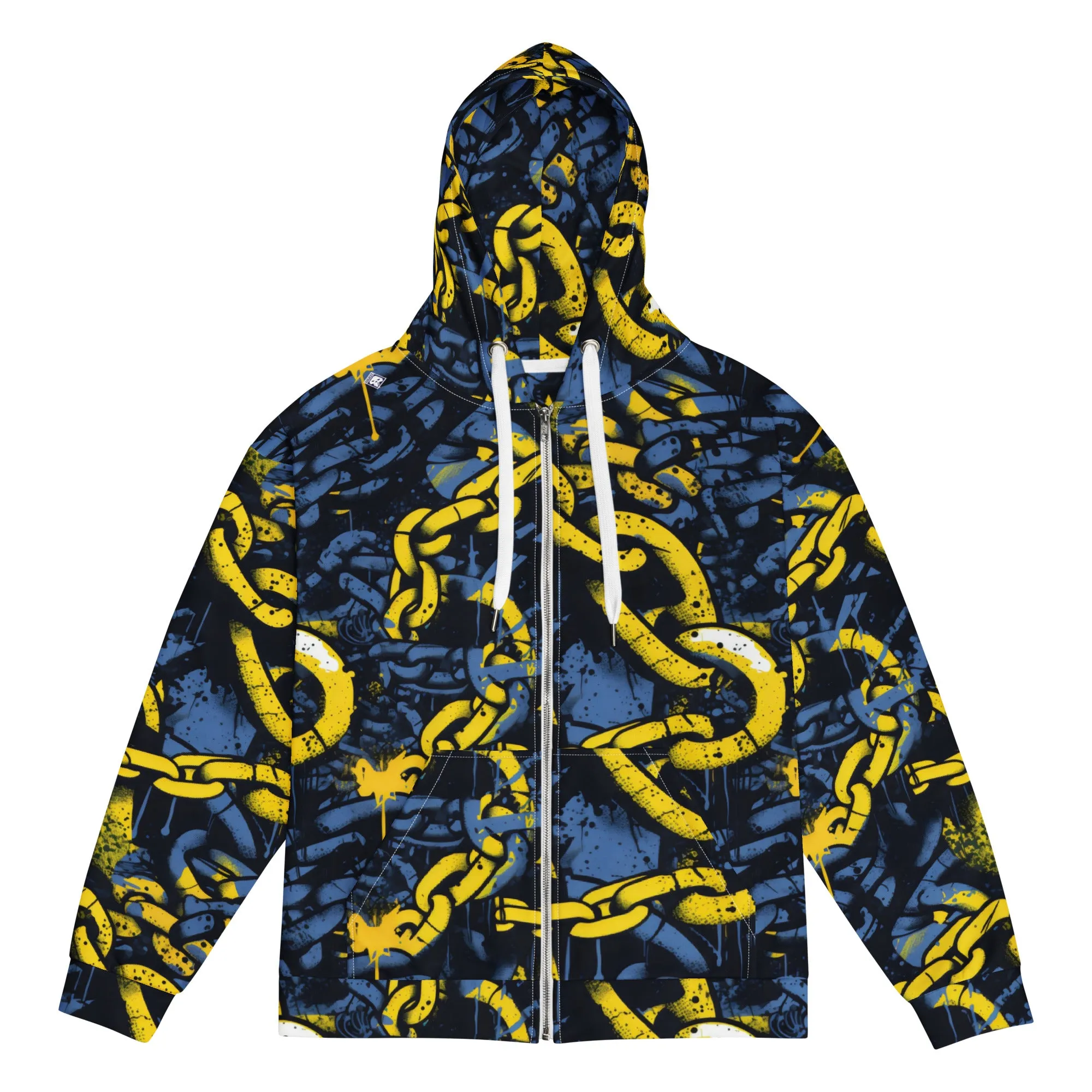 Womens Zip Hoodie - Golden Chains 002