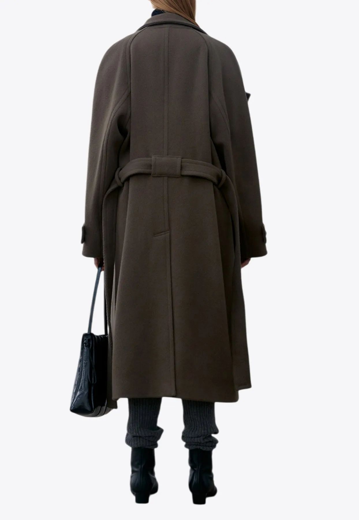 Wool Long Wrap Coat